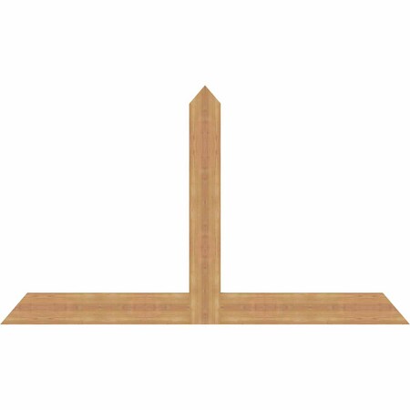 Ekena Millwork Portland Timber Gable Bracket, Western Red Cedar, 72"W x 42"H x 1 1/2"D x 5 1/2"F, 14/12 Pitch GBW072X42X0206POR00SWR